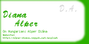 diana alper business card